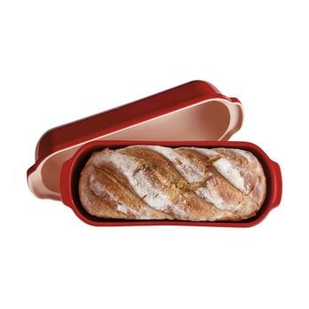 Форма для выпечки итальянского хлеба 39.5x16x15 cм, гранат